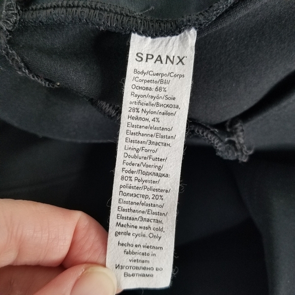 Spanx The Perfect Black Ankle Backseam Skinny Pant Size XL Slimming Stretch - Picture 9 of 15